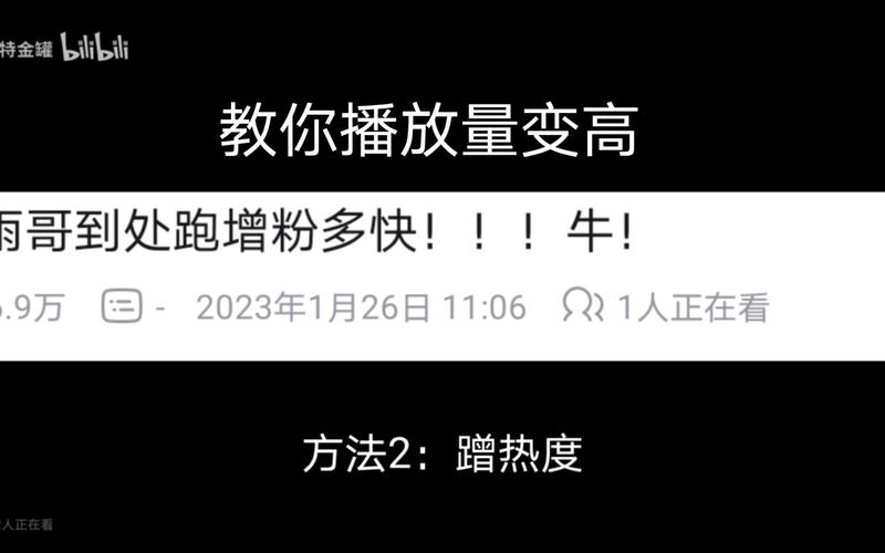 标题：揭秘B站视频播放量提升秘籍，助你轻松上热门！